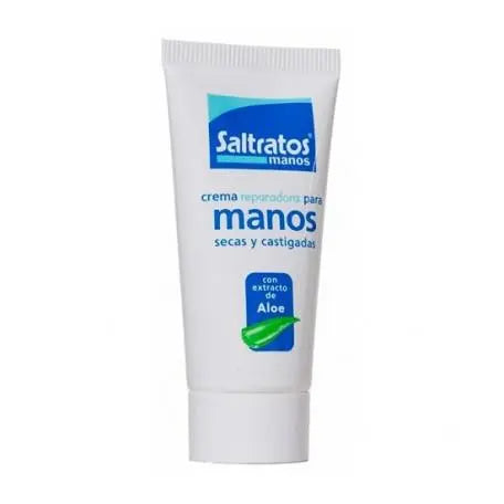 Laboratorios Viñas Saltratos hand repair cream for dry, damaged hands in a 100ml tube with Jag Couture London branding.