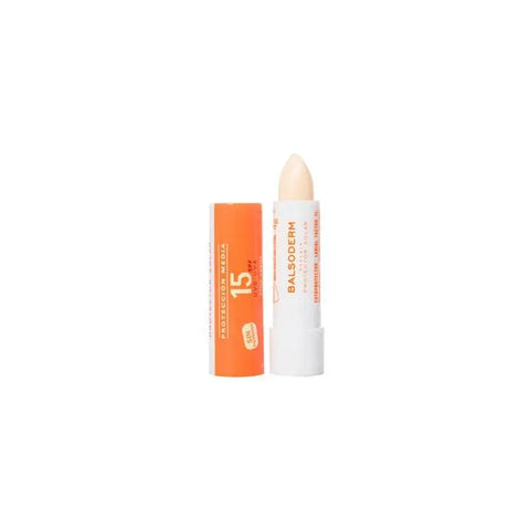 Lacer Balsoderm Lip Balm SPF15 in 4g tube by Jag Couture London New York, showing the balm and packaging.