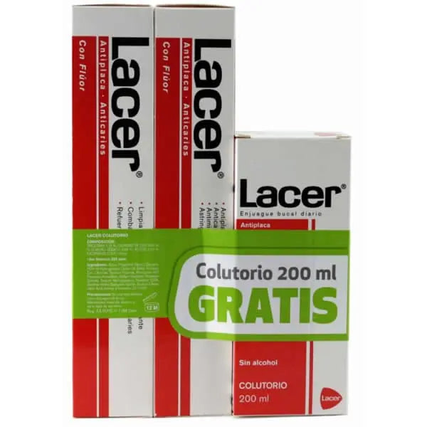 Jag Couture London - New York Lacer Duplo Antiplaque-Anticaries Toothpaste 125ml + Mouthwash 200ml