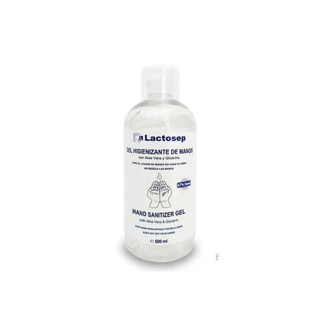 Lactosep Hygienic Gel 500ml bottle from Jag Couture London New York, clear gel sanitizer with pump dispenser.