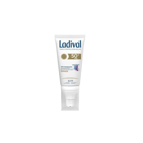 Ladival anti-blemish color emulsion with SPF 50 in 50ml bottle, designed for skin protection and even tone by Jag Couture London.