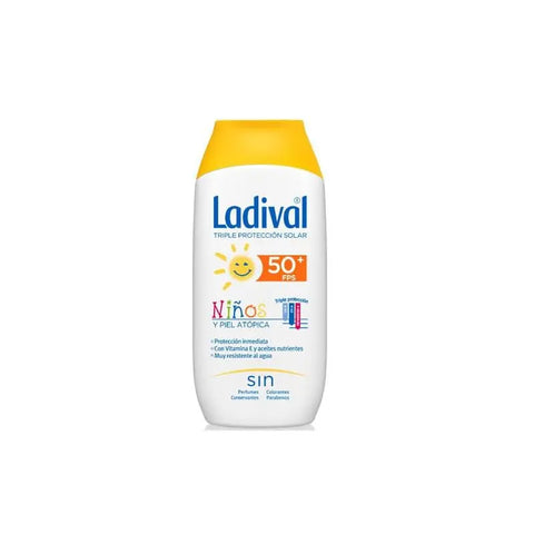 Ladival sunscreen for children and atopic skin, SPF 50+, 200ml bottle, suitable for sensitive skin, by Jag Couture London New York