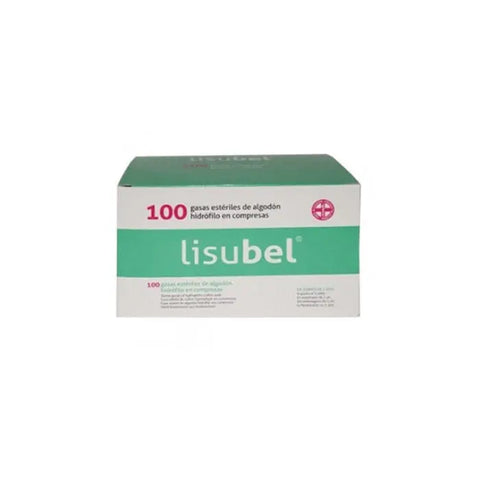 Sterile Lisubel Gauze C-100 by Jag Couture London New York, showing a pack of medical sterile gauze pads.