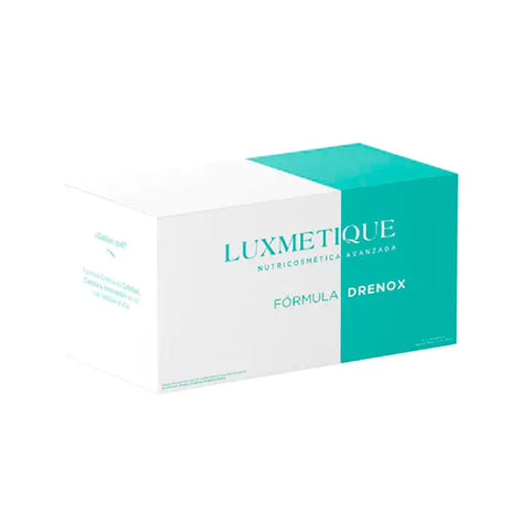 Luxmetique Drenox Formula Fiale 15x30ml by Jag Couture London New York, showing the skincare serum bottles.