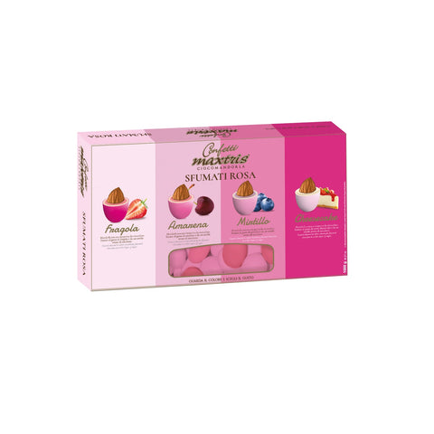 Sfumati Rosa toasted almonds coated in white chocolate with pink sugar, from Jag Couture London - New York.