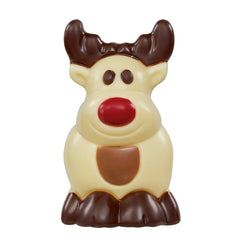 Hollow milk and white chocolate decorated mini Rudolphs - 9cm (12 of each)