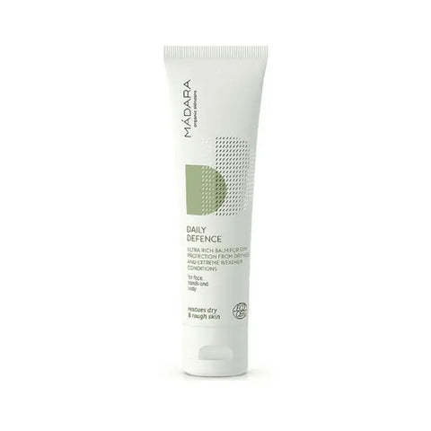 Mádara Daily Defence Ultra Rich Balm for body, hands, and face in 60ml jar, nourishing skincare from Jag Couture London New York.