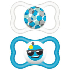 Jag Couture London - New York Mam Baby Air 6+ Blue Silicone Soother 2U