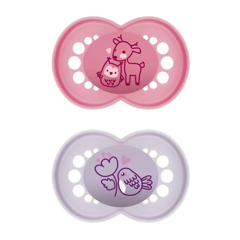 Jag Couture London - New York Mam Original Pure Silicone Pacifier +16 Months Pink/Lilac 2 Units