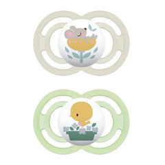 Mam Perfect Symmetrical Silicone Pacifier +16 Months Matt N Double Pack Jag Couture London - New York