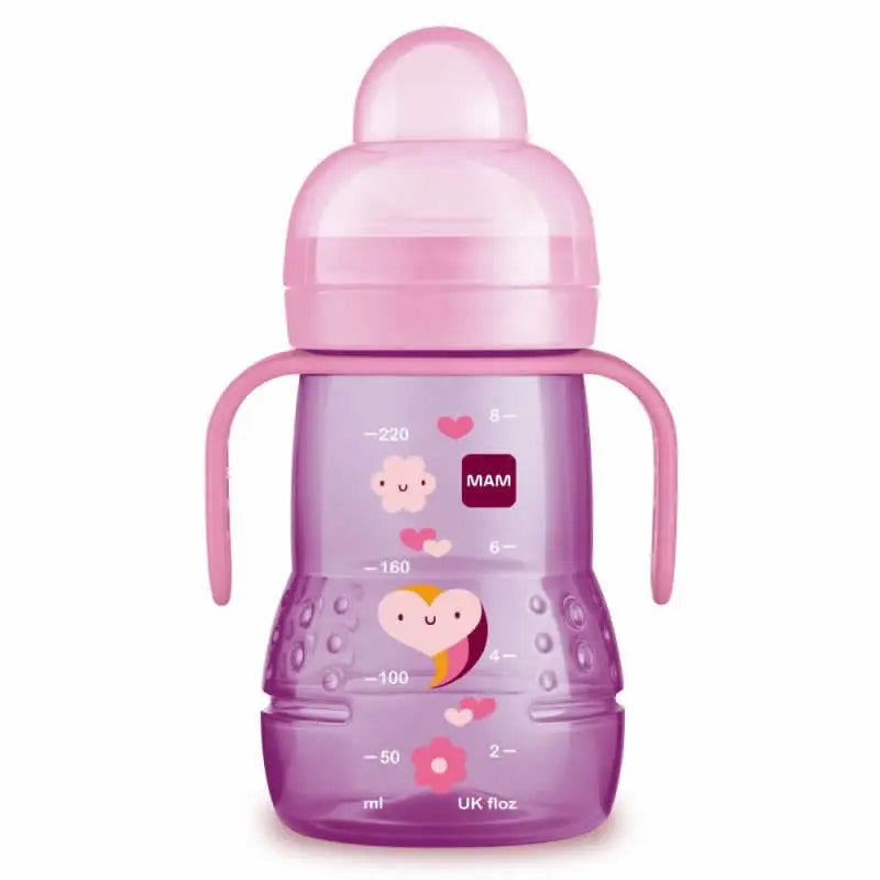 Jag Couture London - New York Mam Trainer Glass-baby bottle 220ml Pink Color 4M+