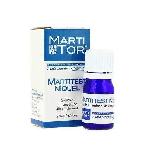 Martiderm Martitest Niquel 3ml serum bottle from Jag Couture London New York, showcase of skincare product with sleek packaging.
