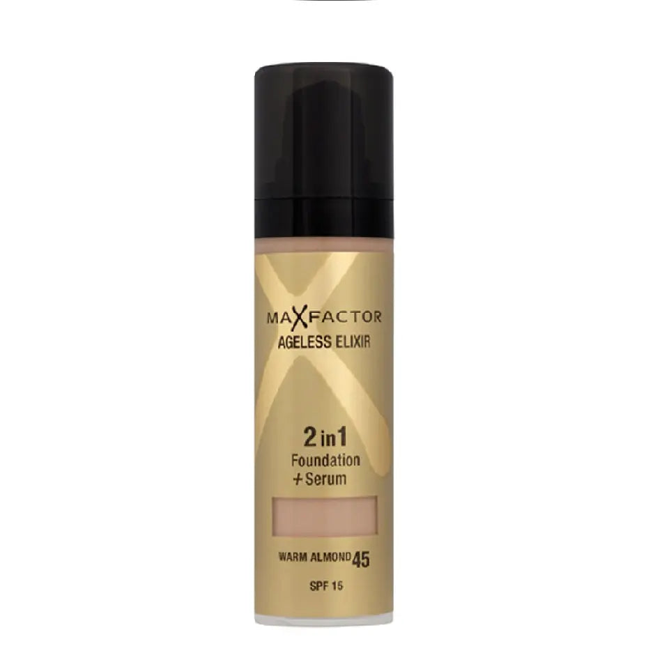 Max Factor Ageless Elixir Miracle Foundation 45 Warm Almond Jag Couture London - New York