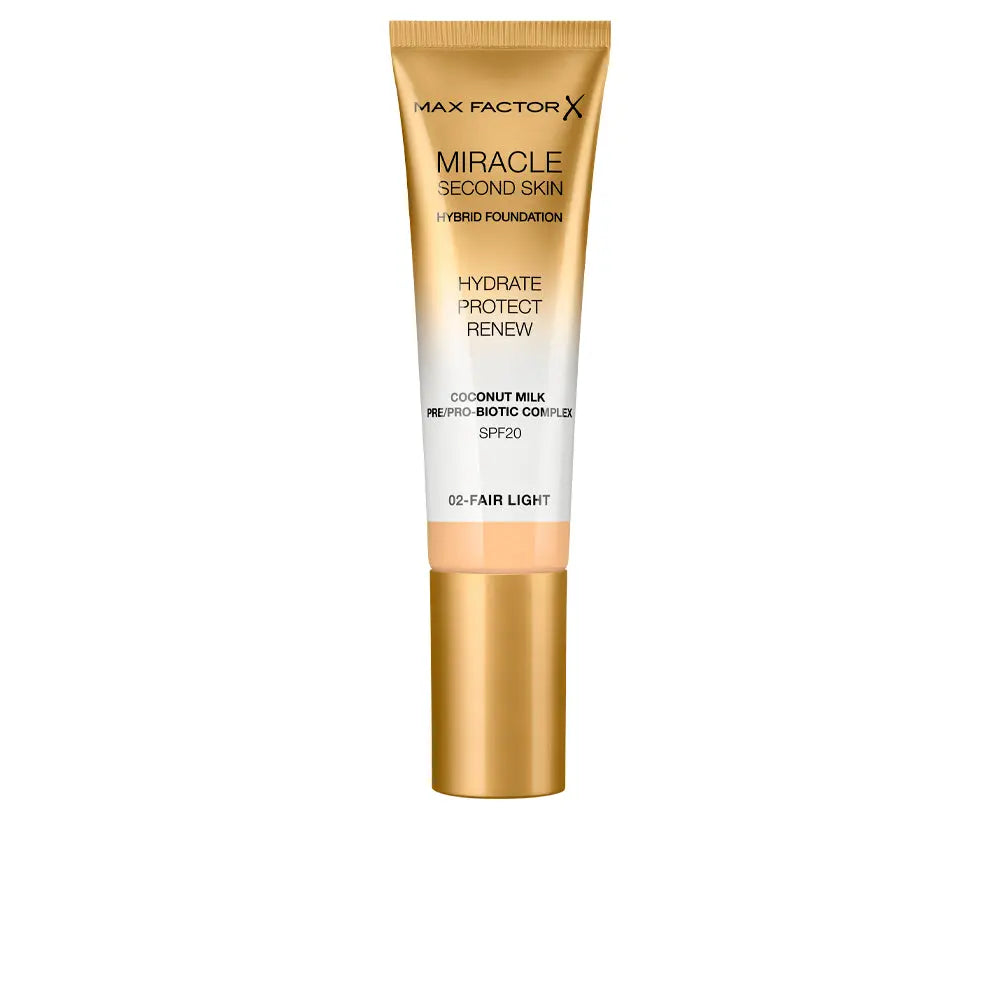 Max Factor Miracle Second Skin Spf20 2 Fair Light 30 ml Jag Couture London - New York