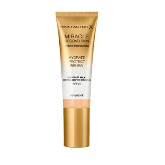 Max Factor Miracle Second Skin Spf20 3 Light 30 ml Jag Couture London - New York