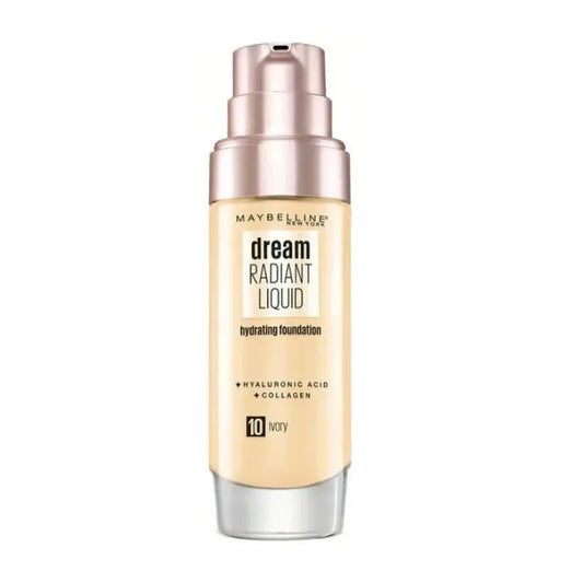 Maybelline Dream Satin Liquid Foundation &amp; Serum 10 Ivory 30ml Jag Couture London - New York