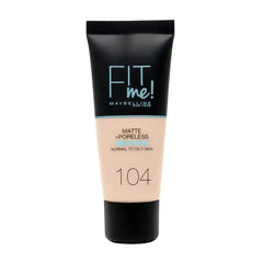 Maybelline Fit Me Matte &amp; Poreless Foundation 104 Soft Ivory 30ml - Jag Couture London - New York