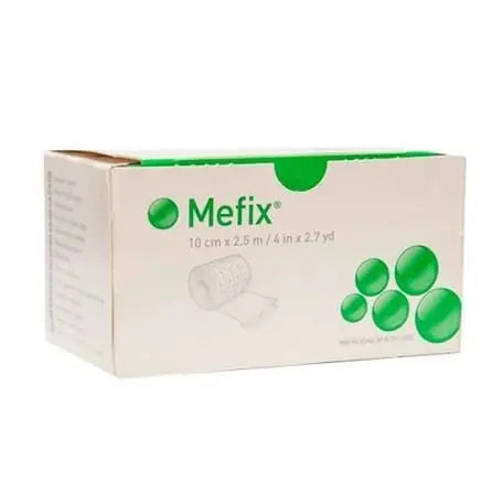 Hypoallergenic Mefix medical tape roll by Jag Couture London, 2.5 meters by 10 cm, shown unrolled on a clean surface