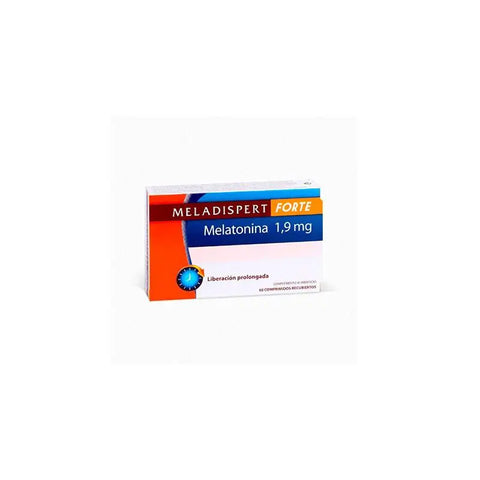 Box of Meladispert Forte Melatonin 1.9 mg tablets by Jag Couture London—60 tablets for sleep support and relaxation.