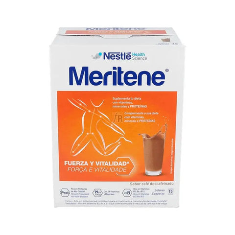 Four 125ml bottles of Meritene Brainxpert Mocca Coffee Flavor supplement by Jag Couture London New York.