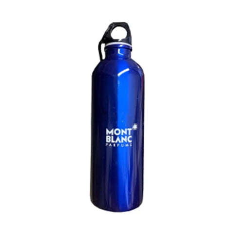 Montblanc metal canteen bottle with 400ml capacity, sleek design, and branded logo, placed on a neutral background.