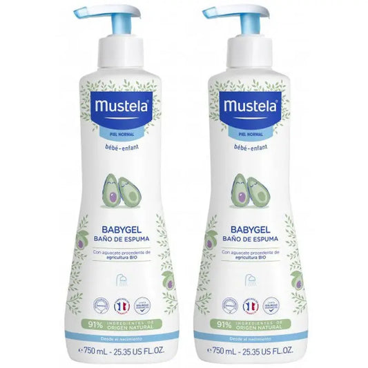 Mustela Babygel Foaming Bath 2x750ml Jag Couture London - New York