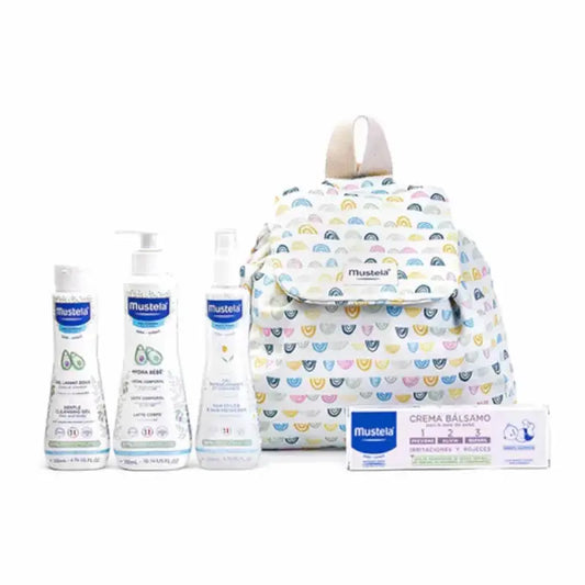 Mustela Little Moments Rainbow Backpack Rainbow Set 5 pieces Jag Couture London - New York