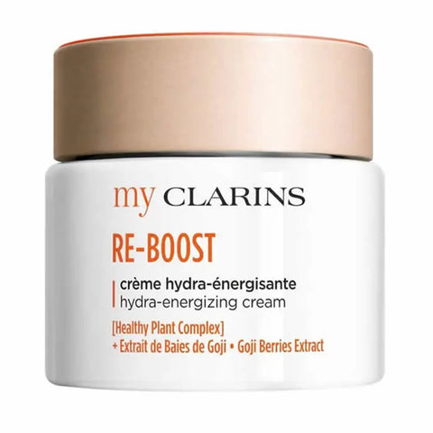Jar of My Clarins Hydra Energizing Cream in 50ml container, showcasing the skincare product from Jag Couture London New York.
