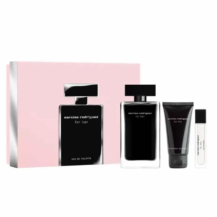 Narciso Rodriguez For Her Eau De Toilette Spray 100ml Set 3 Pieces Jag Couture London - New York