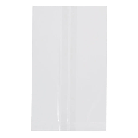 Compostable Nature Flex crimp bottom bags by Jag Couture London New York, 100mm x 150mm, showing transparent biodegradable packaging