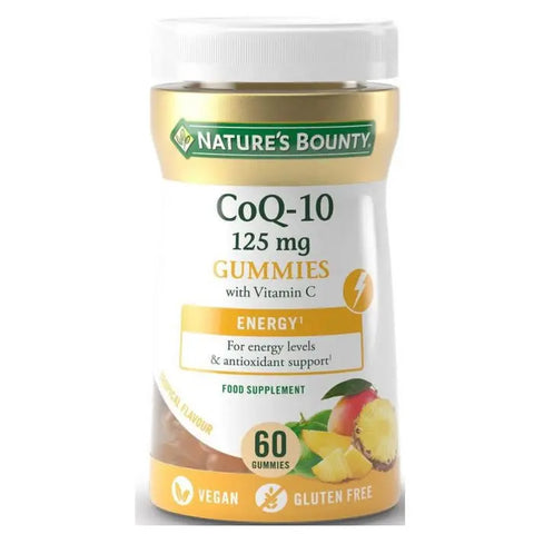 Nature's Bounty 125mg gummy supplement, 60 pieces, with Jag Couture London New York branding visible in the image.