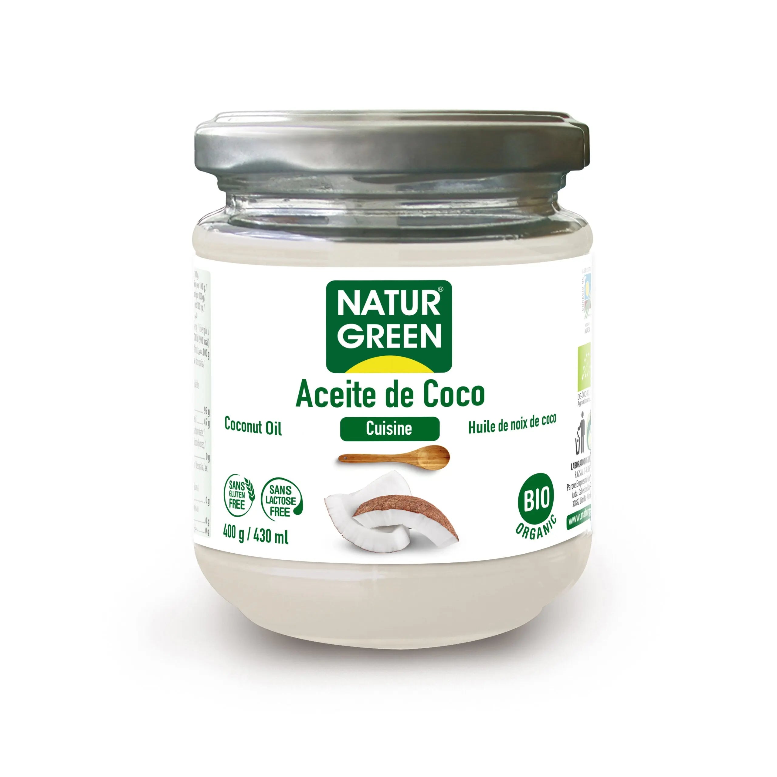 Naturgreen Aceite De Coco Suave Tarro 400g Jag Couture London - New York