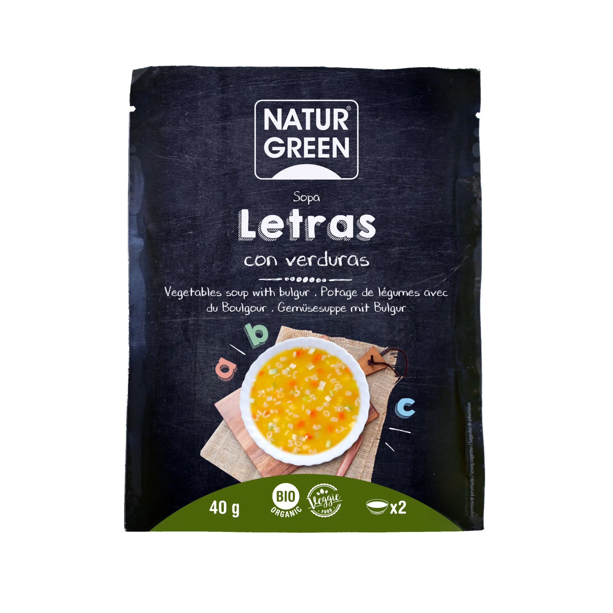 Naturgreen Sopa Letras Verduras 40g Jag Couture London - New York