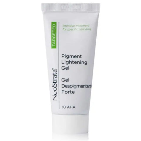 Neostrata Forte Depigmenting Gel 30ml in a sleek tube, designed for skin brightening and pigmentation reduction.