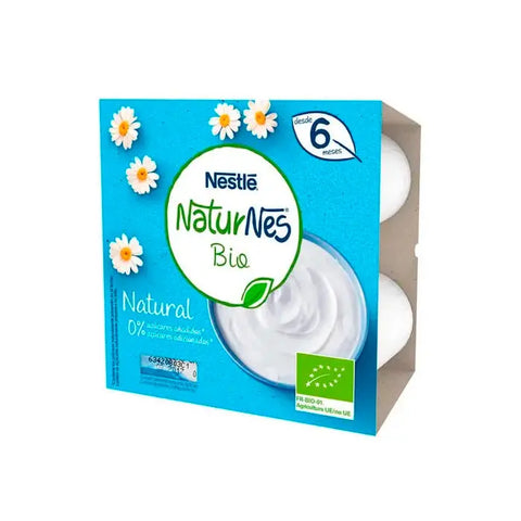 Nestlé Naturnes Bio Natural baby food jars, 4x90g, with organic ingredients in glass jars, by Jag Couture London New York.
