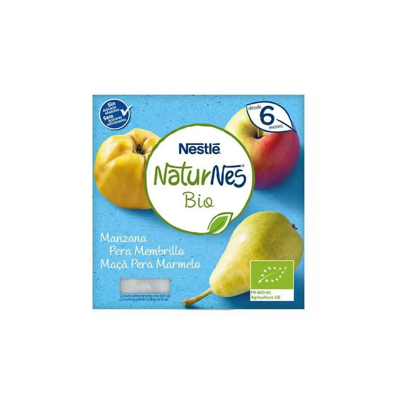 Nestle Nestlé Naturnes Bio Tarrina Manzana, Pera y Membrillo 6m 4x 90g Jag Couture London - New York