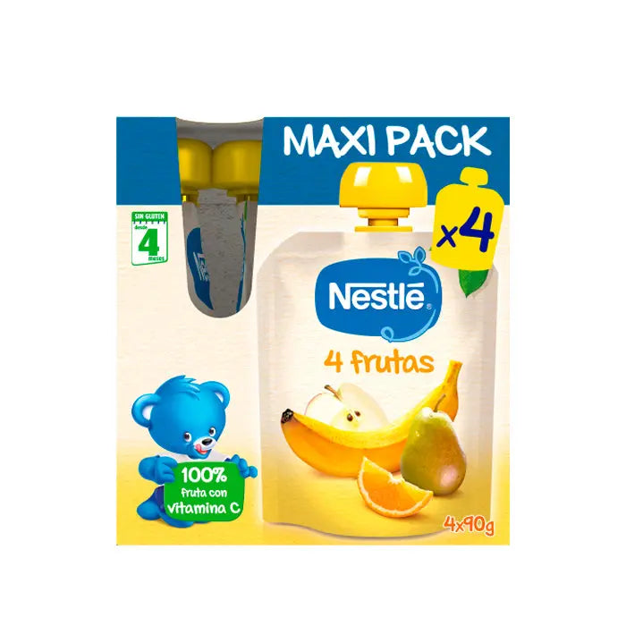 Nestle Sachet of 4 fruits 4x90g Maxi Pack Jag Couture London - New York