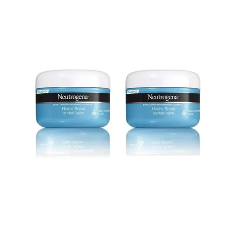 Neutrogena Hydro Boost Refreshing Body Balm 200ml bottle, displayed with two bottles on a neutral background.