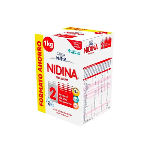 Nidina 2 Premium Continuation infant formula in a 1000g container by Jag Couture London New York.
