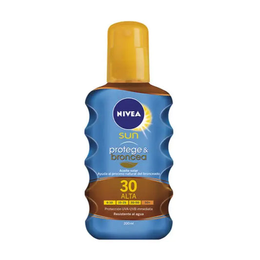 Nivea Sun Protect And Bronze Tan Activating Protecting Oil Spf30 200ml Jag Couture London - New York