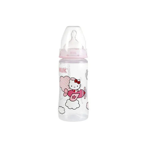 Nuk baby bottle with Hello Kitty design, 300ml capacity, suitable for 6-18 months, by Jag Couture London New York
