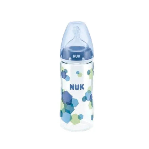Nuk First Choice silicone teat for 300ml baby bottles, designed for easy feeding, by Jag Couture London New York.