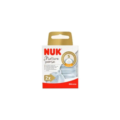 Nuk Nature Sense baby teat size 0-6 months, soft silicone nipple, suitable for newborns, by Jag Couture London New York.