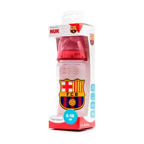 Nuk silicone baby bottle for ages 6-18 months, 150ml, with a colorful design from Jag Couture London New York.