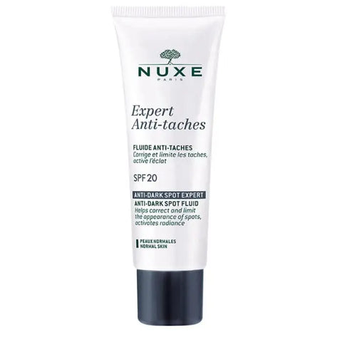 Nuxe Expert Anti Dark Spot Cream SPF20 for normal skin in 50ml jar, designed to reduce dark spots and protect skin.