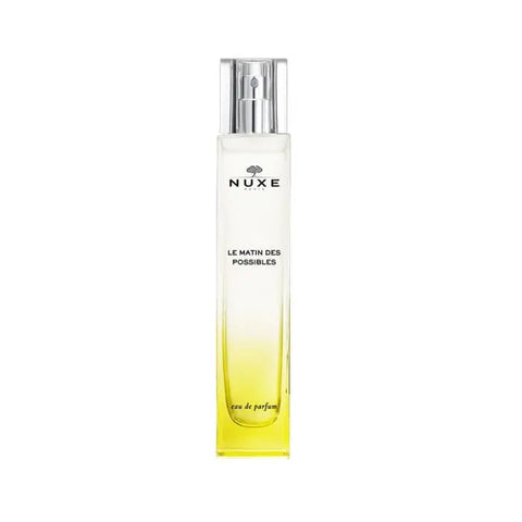 Nuxe Le Matin Des Possibles perfume spray bottle, 50ml, with elegant packaging and floral design, by Jag Couture London New York