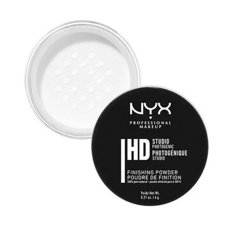 Translucent Nyx Studio Photogenic Finishing Powder in 6g with sleek compact, designed for a matte, flawless finish.
