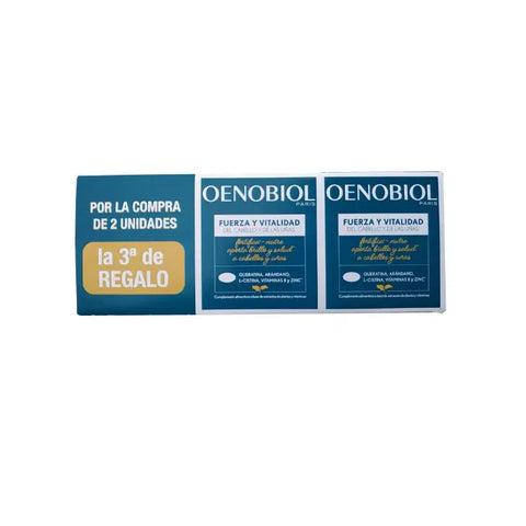 Oenobiol Strength & Vitality Hair & Nails capsules in a bottle, designed to support hair and nail health.