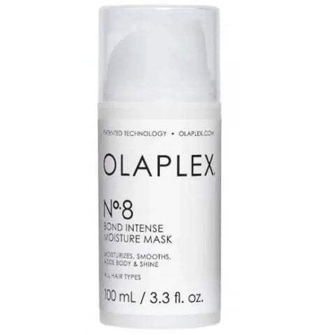Olaplex N8 Bond Intense Moisture Mask 100ml by Jag Couture London, showing the product tube with branding and packaging details.