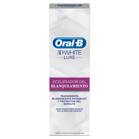 Oral B 3D White Whitening Accelerator 75ml tube, featuring sleek packaging and branding from Jag Couture London New York.